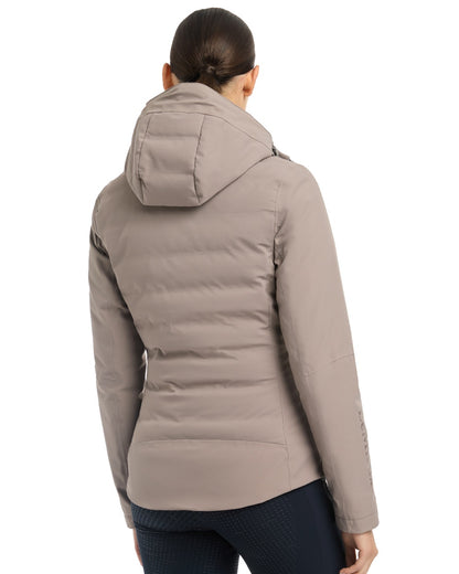 Ash coloured LeMieux Brooke Waterproof Hybrid Jacket on white background 