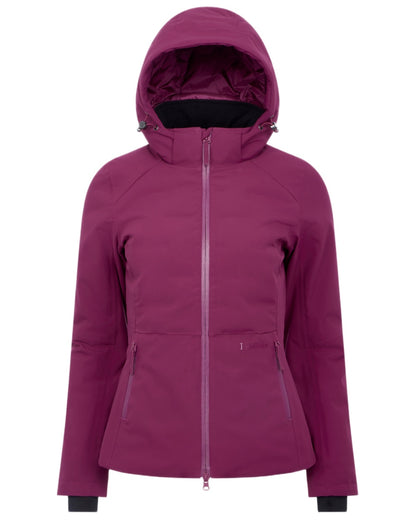 Blackberry coloured LeMieux Brooke Waterproof Hybrid Jacket on white background 