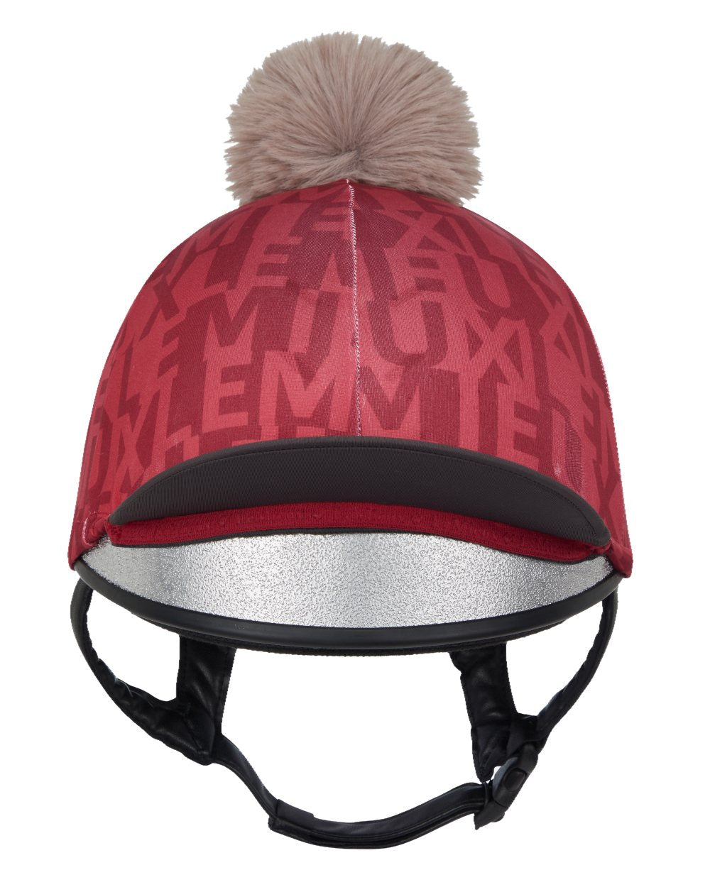 Ember coloured LeMieux Casey Hat Silk on white background 