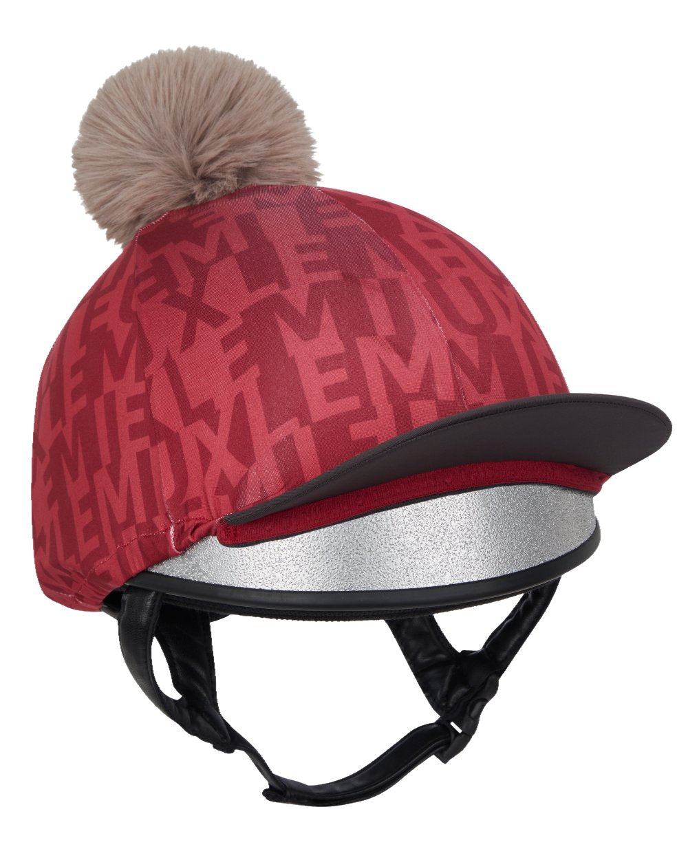 Ember coloured LeMieux Casey Hat Silk on white background 