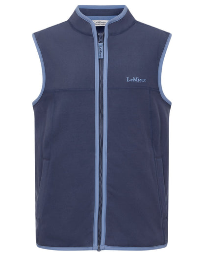 Shadow coloured LeMieux Childrens Bobbi Fleece Gilet on white background 