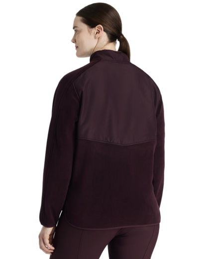 Damson coloured LeMieux Clara Hybrid Fleece on white background 