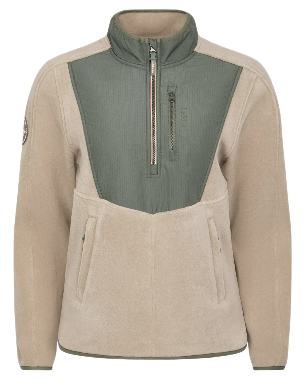 Rosemary coloured LeMieux Clara Hybrid Fleece on white background 