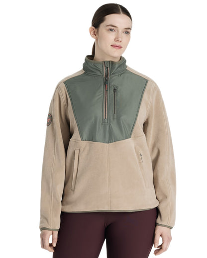 Rosemary coloured LeMieux Clara Hybrid Fleece on white background 