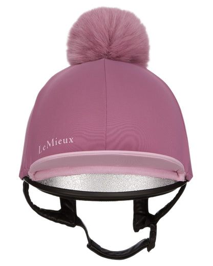 Mallow coloured LeMieux Classique Pom Hat Silk on white background 