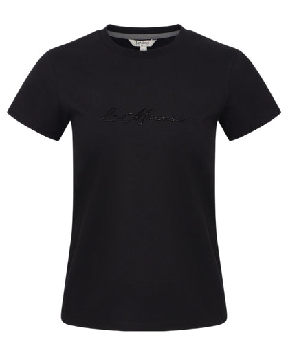 Black coloured LeMieux Classique Sparkle T-Shirt on white background 