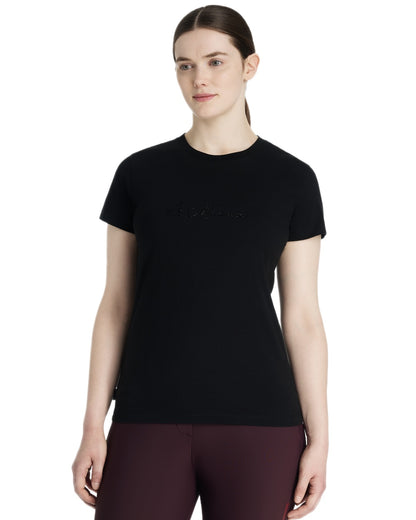 Black coloured LeMieux Classique Sparkle T-Shirt on white background 