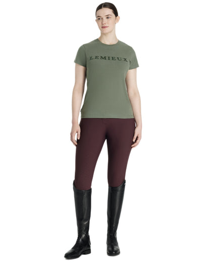 Rosemary coloured LeMieux Classique Sparkle T-Shirt on white background 