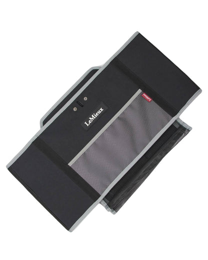 Black coloured LeMieux Collapsible Storage Tote on white background 