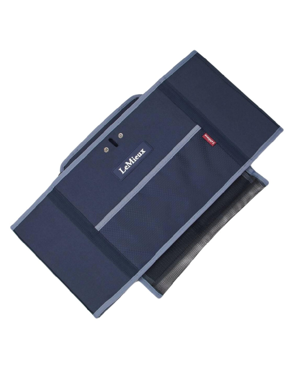 Navy coloured LeMieux Collapsible Storage Tote on white background 