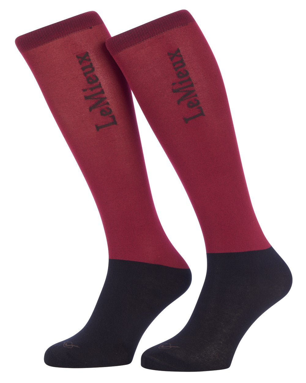 Ember coloured LeMieux Competition Socks - Twin Pack Clearance on white background 