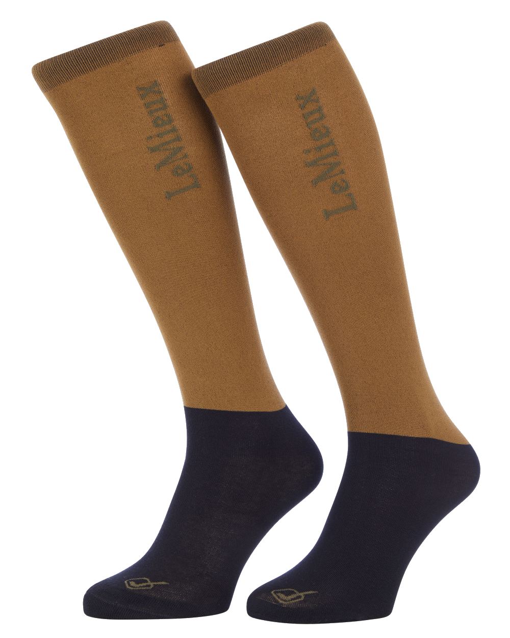 Ginger coloured LeMieux Competition Socks - Twin Pack Clearance on white background 