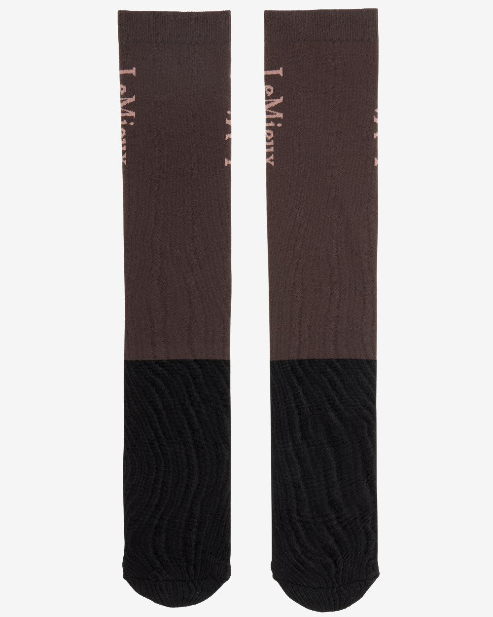 Cocoa coloured LeMieux Competition Socks - Twin Pack on white background 