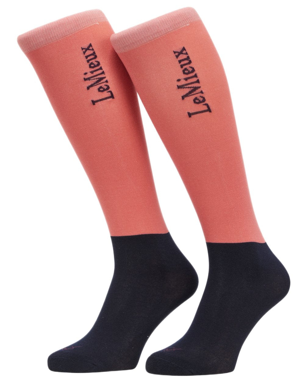 Cranberry coloured LeMieux Competition Socks - Twin Pack on white background 