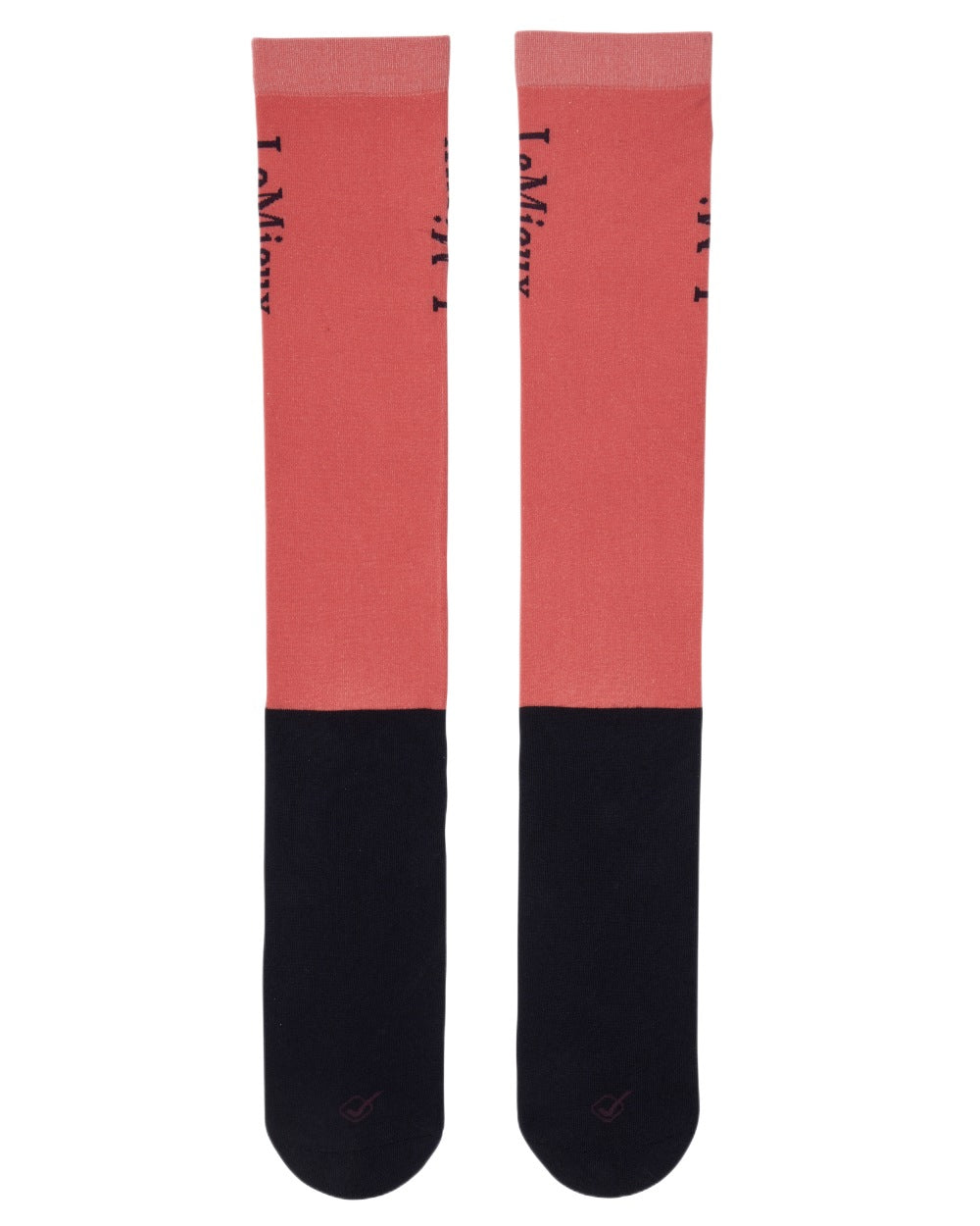 Cranberry coloured LeMieux Competition Socks - Twin Pack on white background 