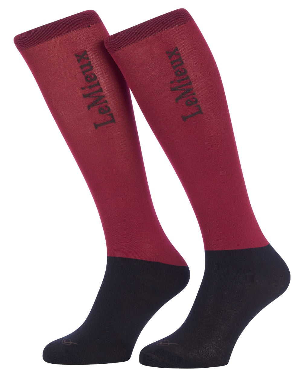 Ember coloured LeMieux Competition Socks (Twin Pack) on white background 