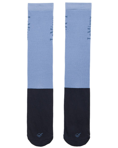 Powder Blue coloured LeMieux Competition Socks - Twin Pack on white background 