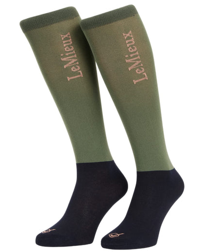 Rosemary coloured LeMieux Competition Socks - Twin Pack on white background 