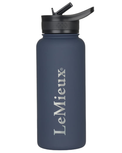 Navy coloured LeMieux Drinking Bottle on white background 