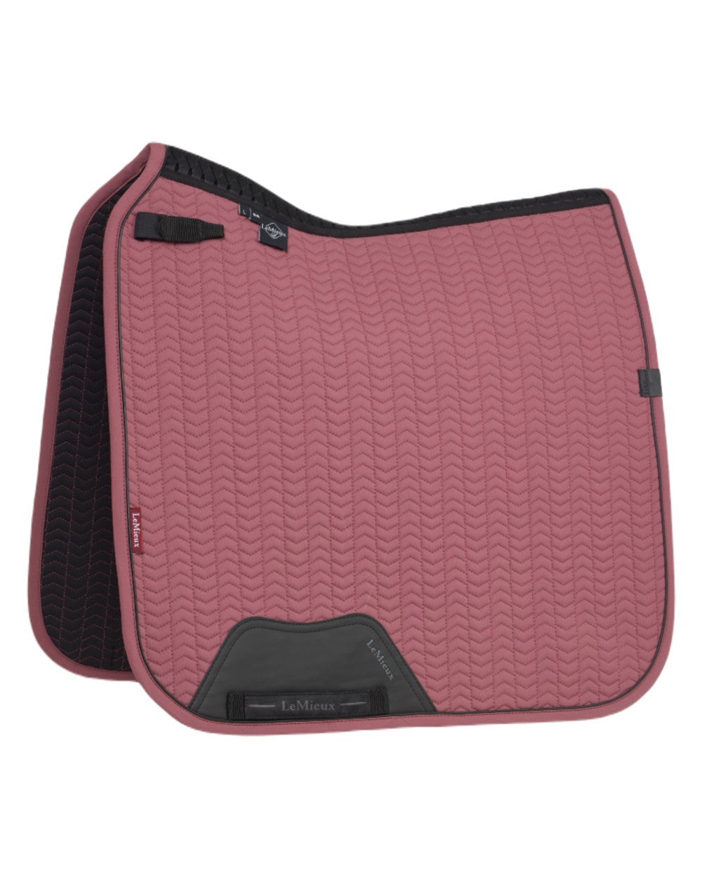 Rosewood coloured LeMieux Finesse Dressage Square on white background 