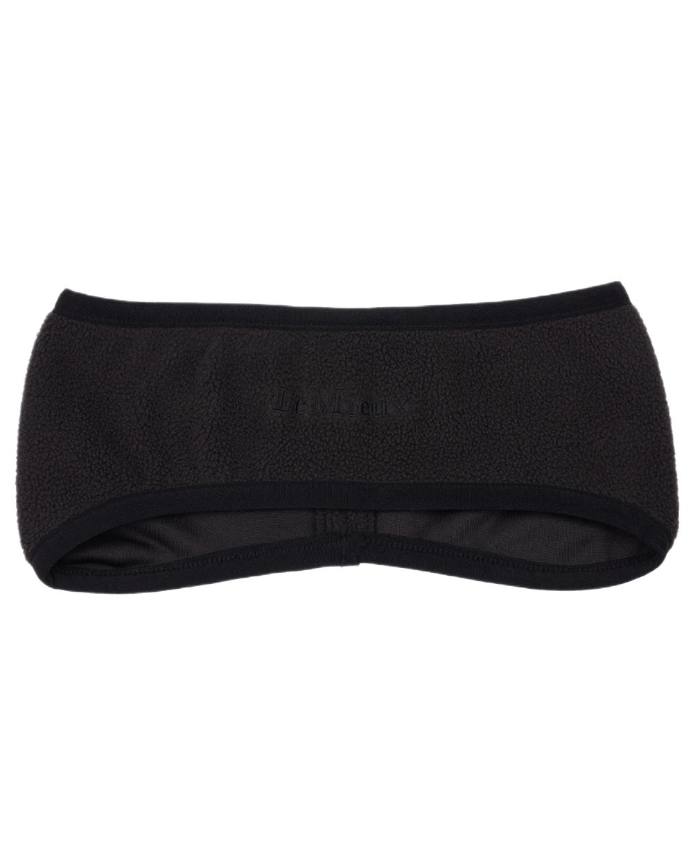 Black coloured LeMieux Fleece Earwarmer on white background 