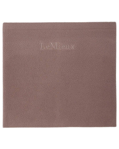 Walnut coloured LeMieux Fleece Snood on white background 