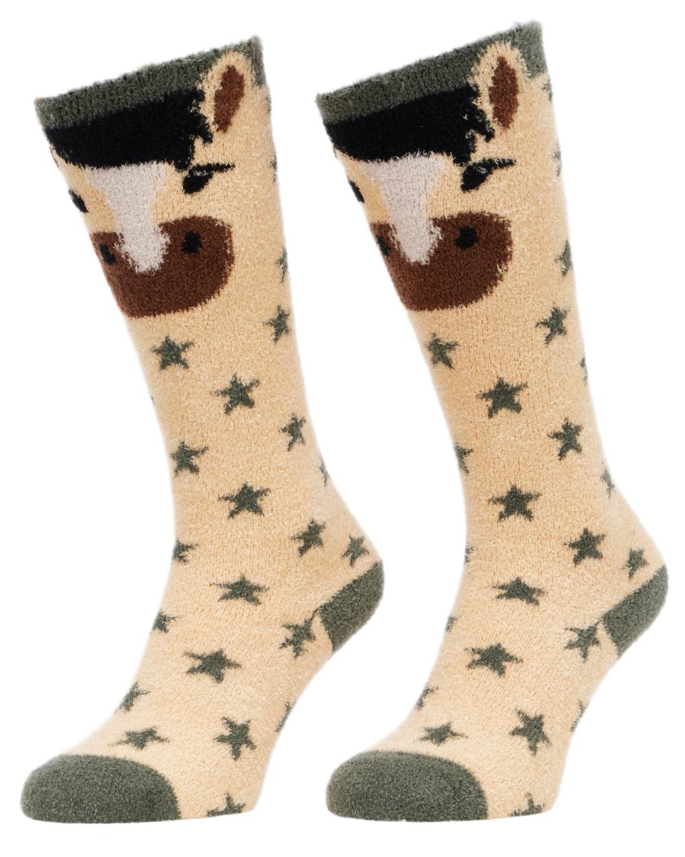 Dream Rosemary LeMieux Fluffy Character Socks on white background 