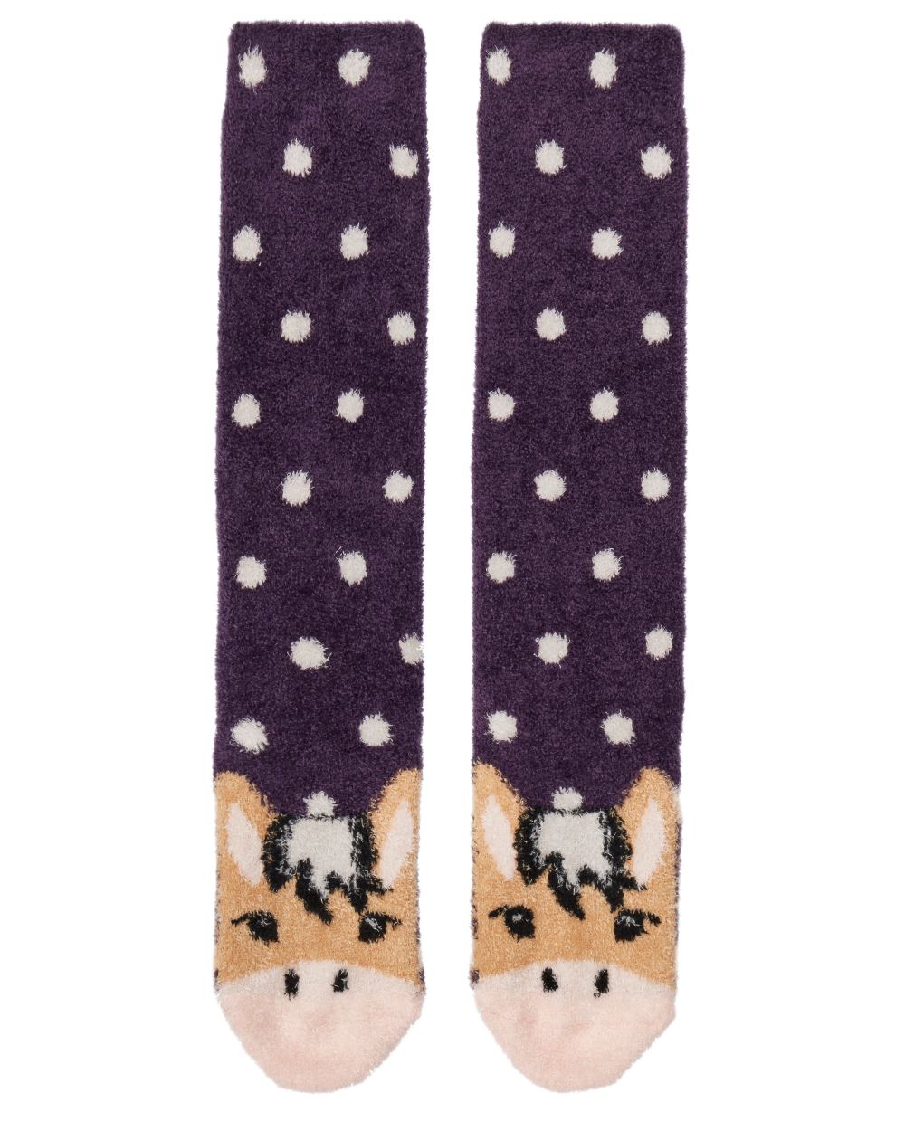 Fluffy Juniper LeMieux Fluffy Character Socks on white background 