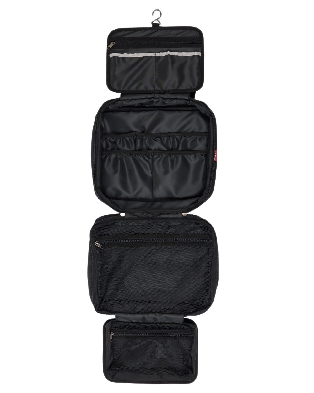 Black coloured LeMieux Fold Down Pocket Organiser on white background 