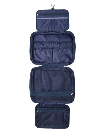 Navy coloured LeMieux Fold Down Pocket Organiser on white background 