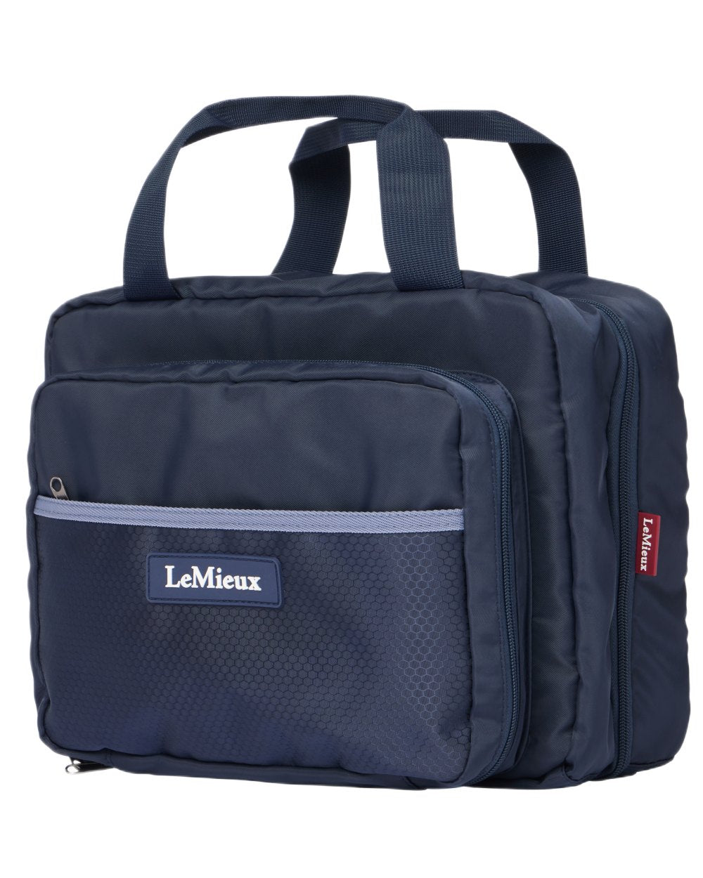 Navy coloured LeMieux Fold Down Pocket Organiser on white background 