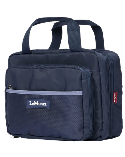Navy coloured LeMieux Fold Down Pocket Organiser on white background 