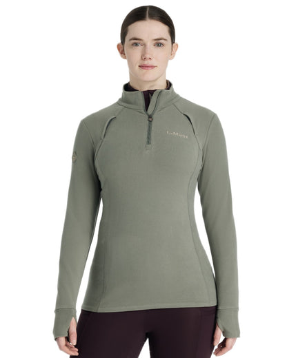 Rosemary coloured LeMieux Frances Quarter Zip Fleece on white background 