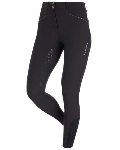 Black coloured LeMieux Freya Pro Breeches on white background 