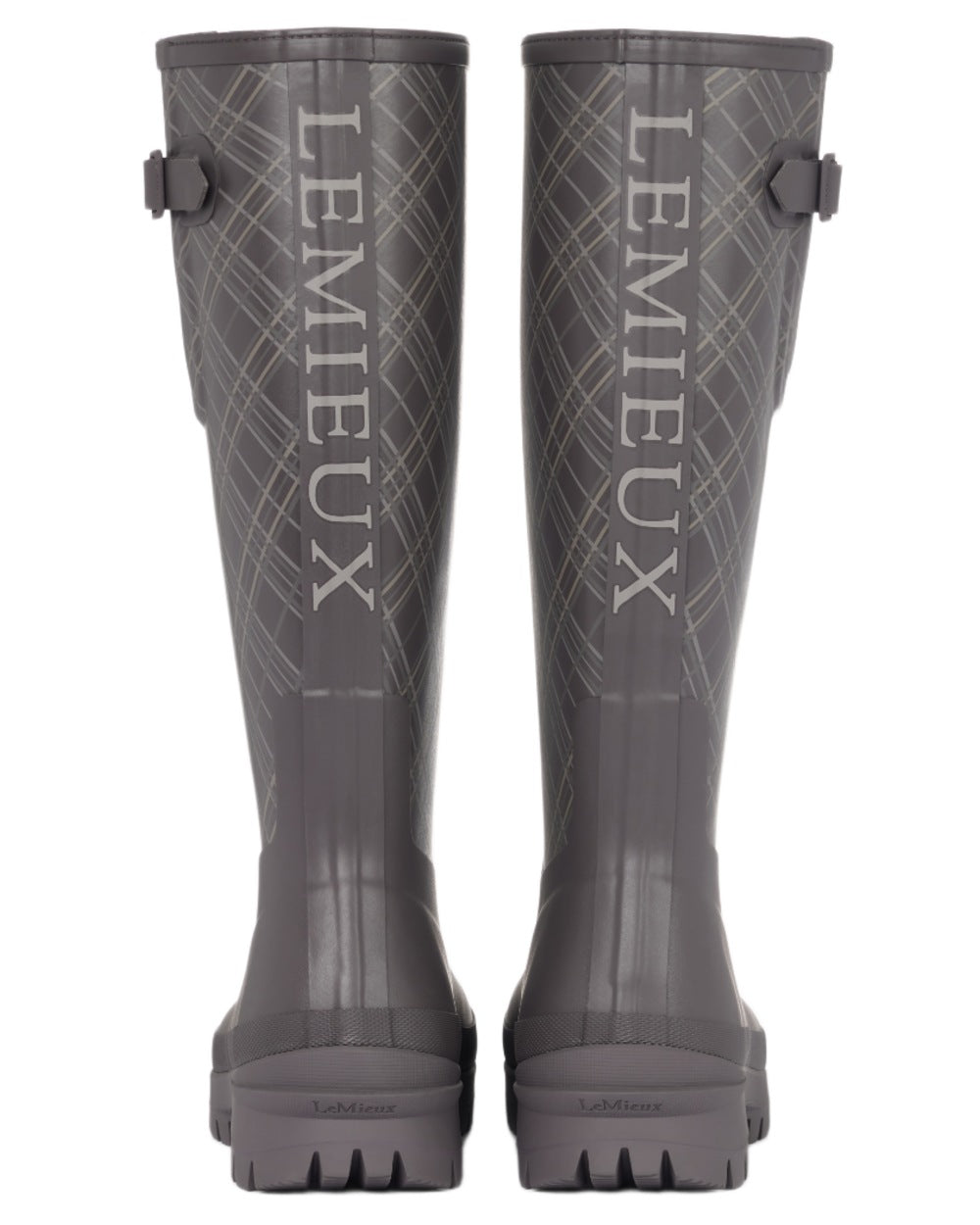 Cocoa coloured LeMieux Heritage Bramshaw Wellies on white background 