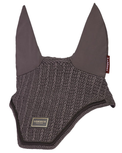 Cocoa coloured LeMieux Heritage Fly Hood on white background 