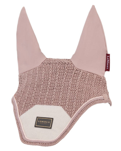 Wild Rose coloured LeMieux Heritage Fly Hood on white background 