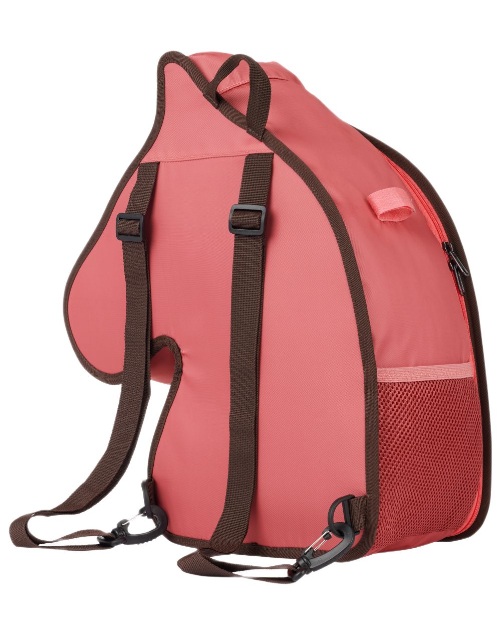 Cranberry coloured LeMieux Hobby Horse Carry Bag on white background 