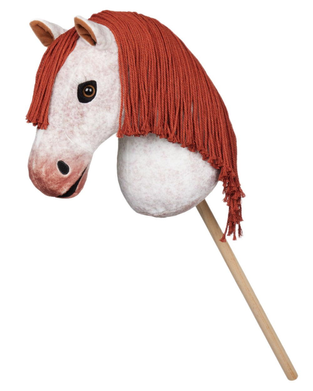 Poppy coloured LeMieux Hobby Horse Poppy on white background 