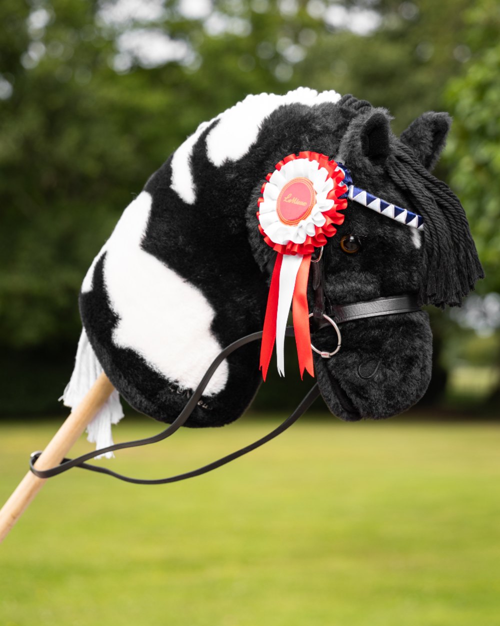 Multi coloured LeMieux Hobby Horse Rosette Pack on tree background 