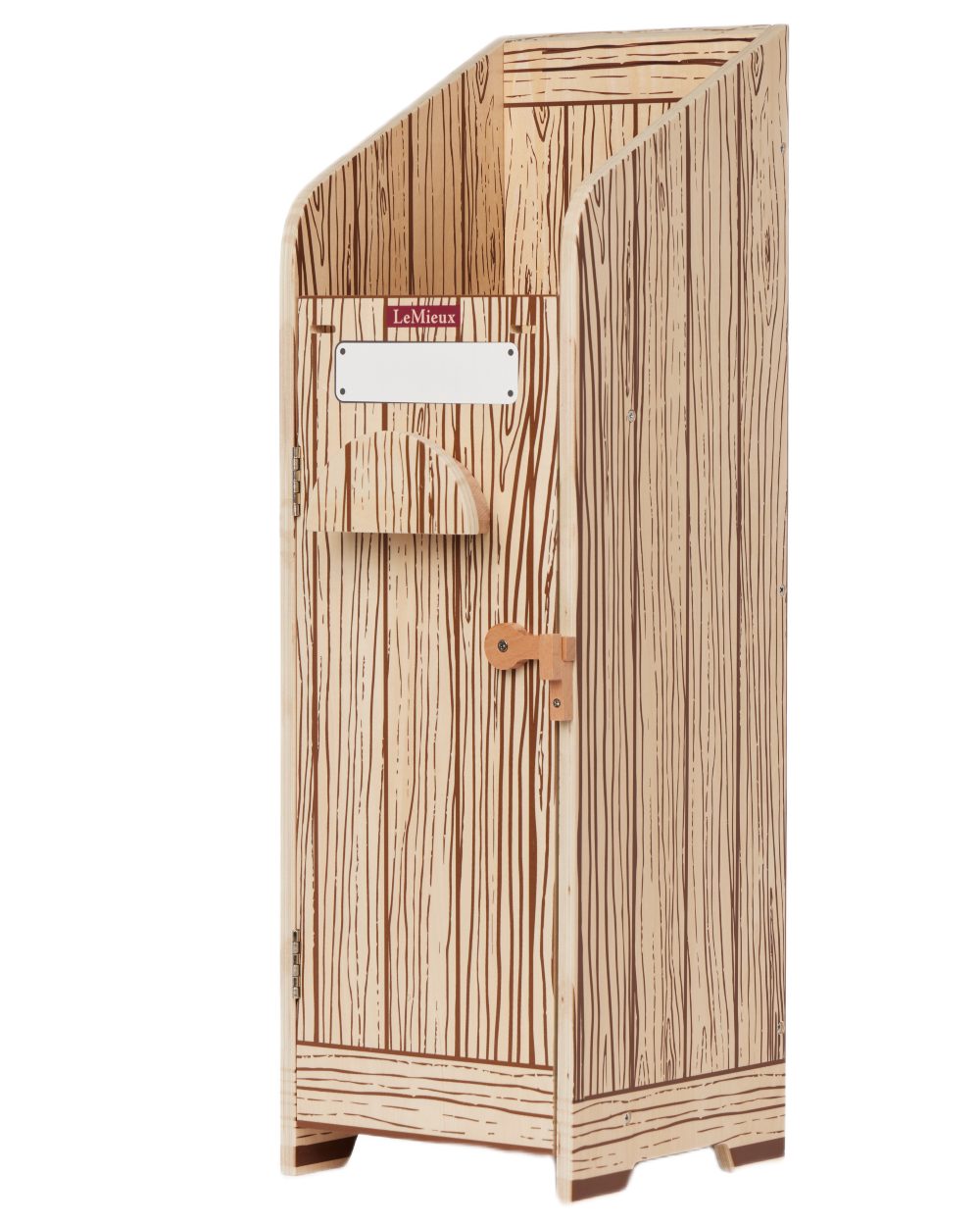 Wooden coloured LeMieux Hobby Horse Stable Wooden on white background 