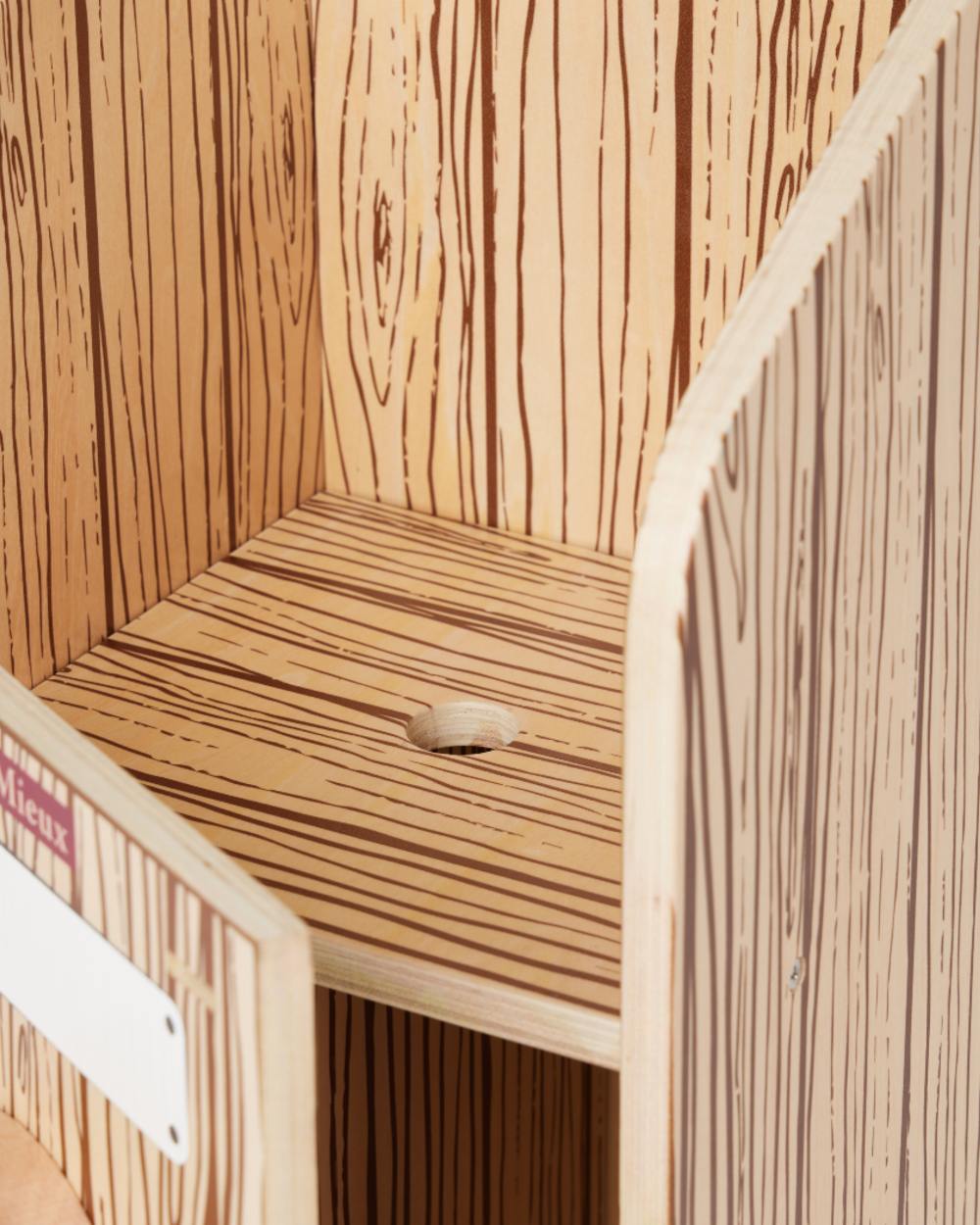 Wooden coloured LeMieux Hobby Horse Stable Wooden on white background 