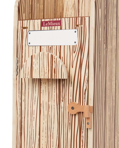 Wooden coloured LeMieux Hobby Horse Stable Wooden on white background 