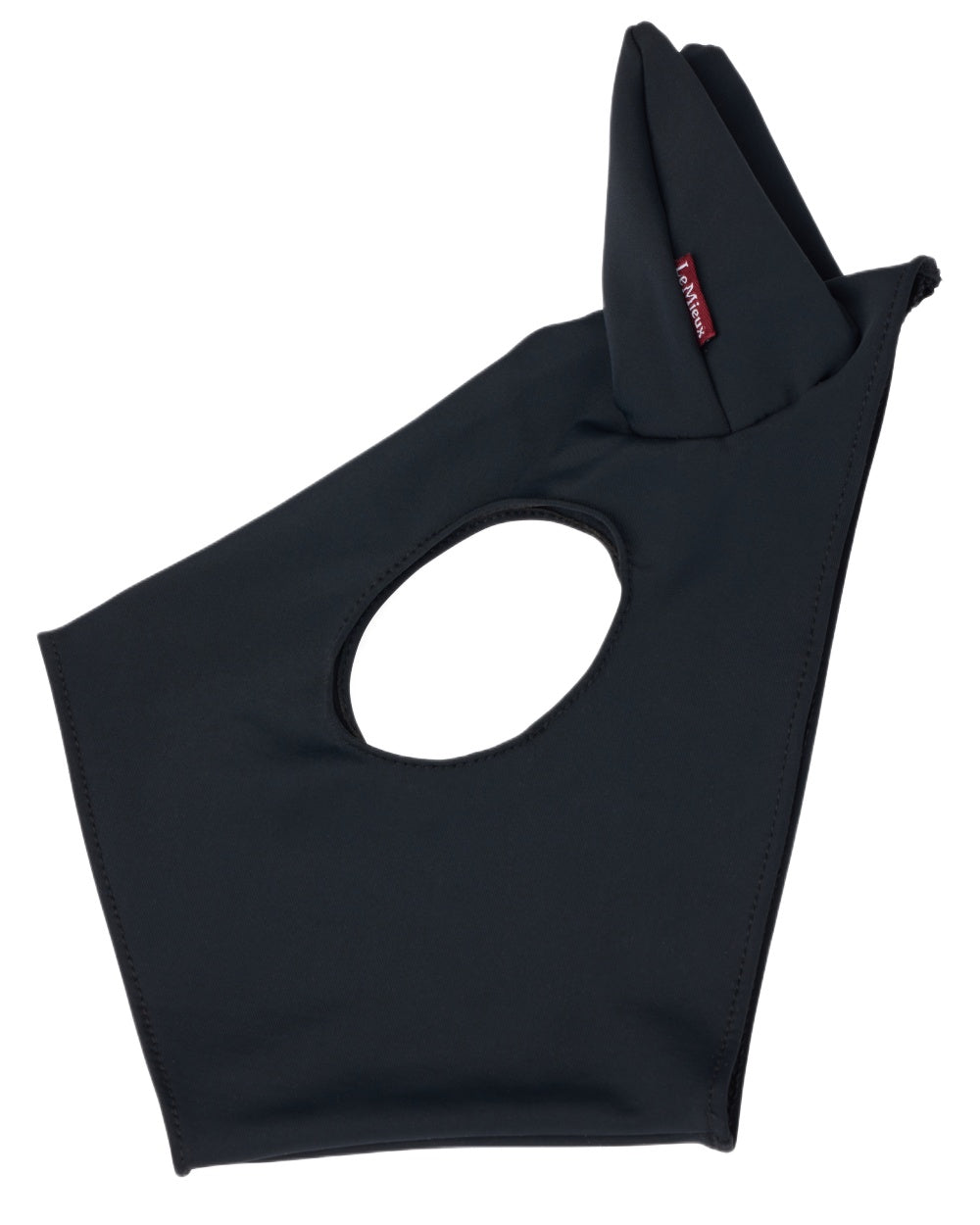 Black coloured LeMieux Hobby Horse Stay Calm Mask on white background 