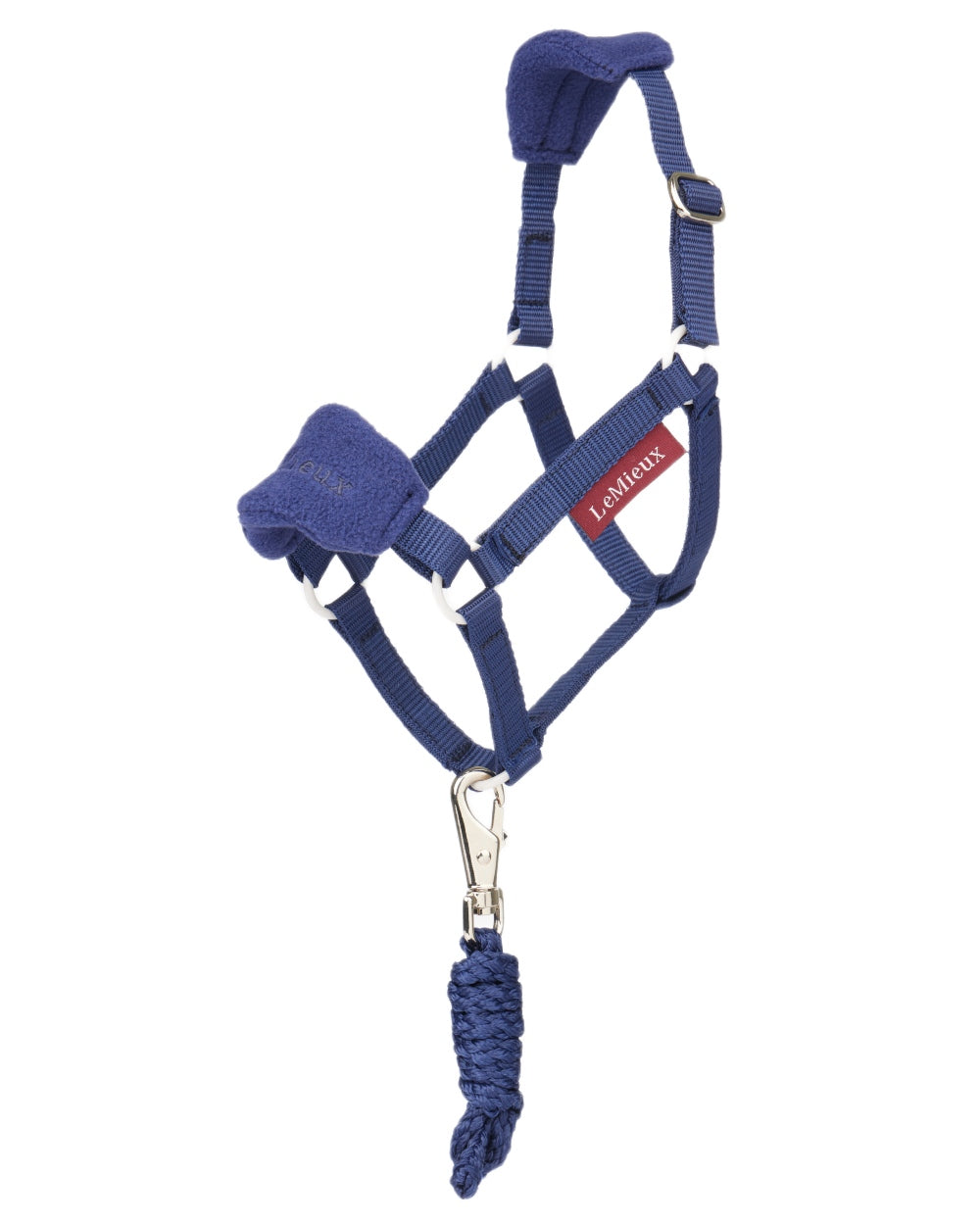 Ink Blue coloured LeMieux Hobby Horse Vogue Headcollar on white background 