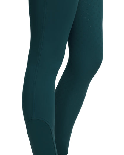 Jungle coloured LeMieux Isabelle Full Seat Breeches on white background 