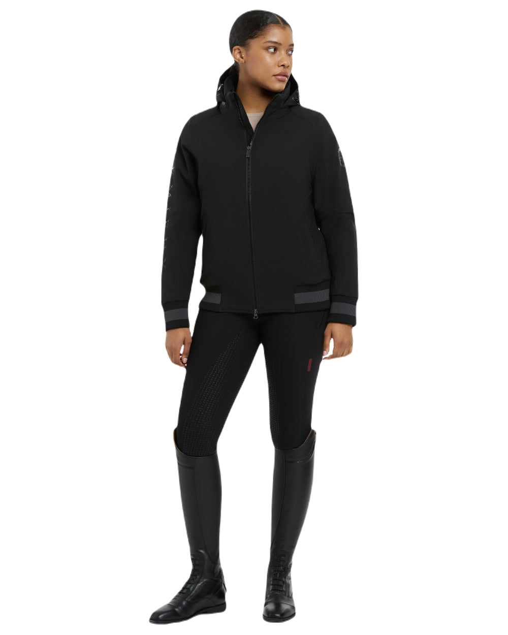 Black coloured LeMieux Ladies Team Jacket on white background 