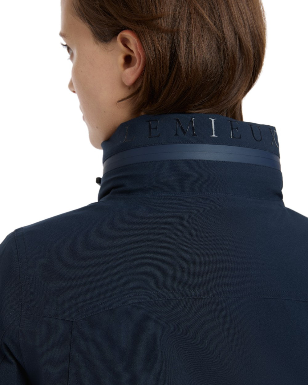 Navy coloured LeMieux Ladies Team Jacket on white background 