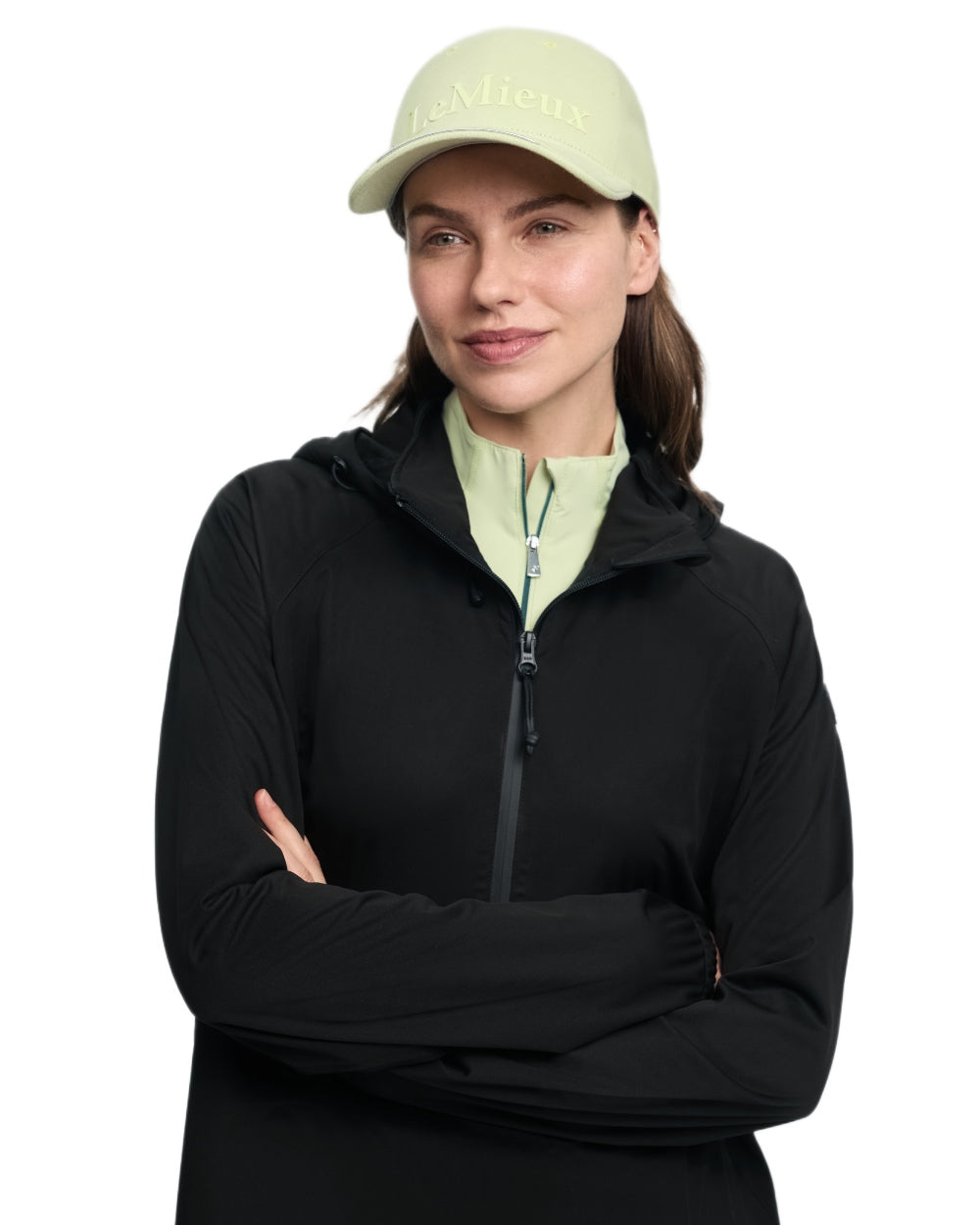 Macaron coloured LeMieux Lara Cap on white background 