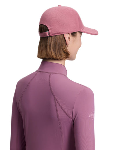 Mallow coloured LeMieux Lara Cap on white background 